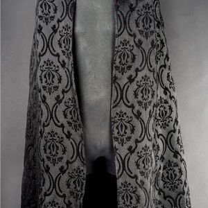 Dracula Clothing - Black Brocade Male Cape - XL